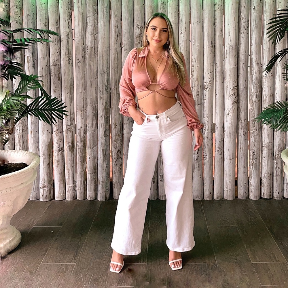 White Wide Leg Jeans